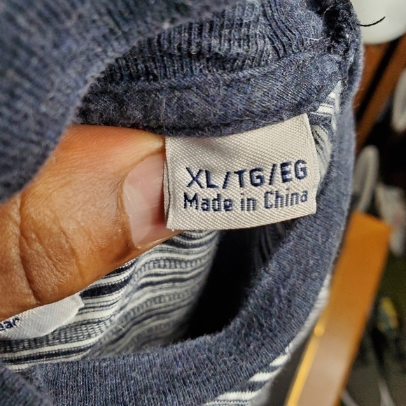 Original Penguin Men Striped T Shirt Size XL Blue White - Picture 4 of 9